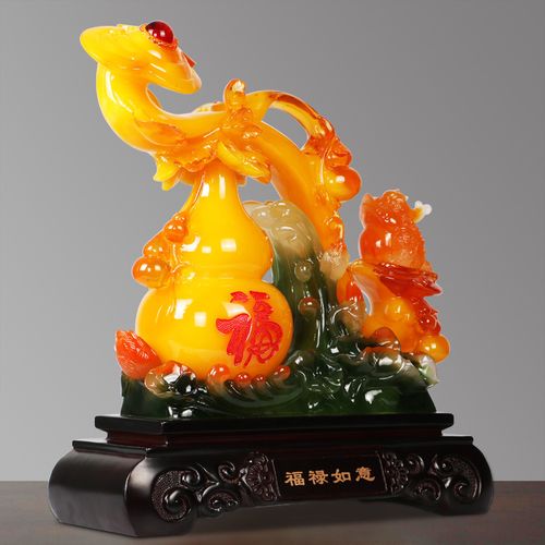 工艺品摆件葫芦福禄如意仿玉葫芦家居客厅办公室乔迁开业送礼