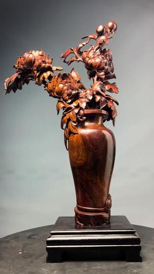 精品摆件 #海南黄花梨 #木雕工艺品 精雕细琢富贵平安收藏珍品